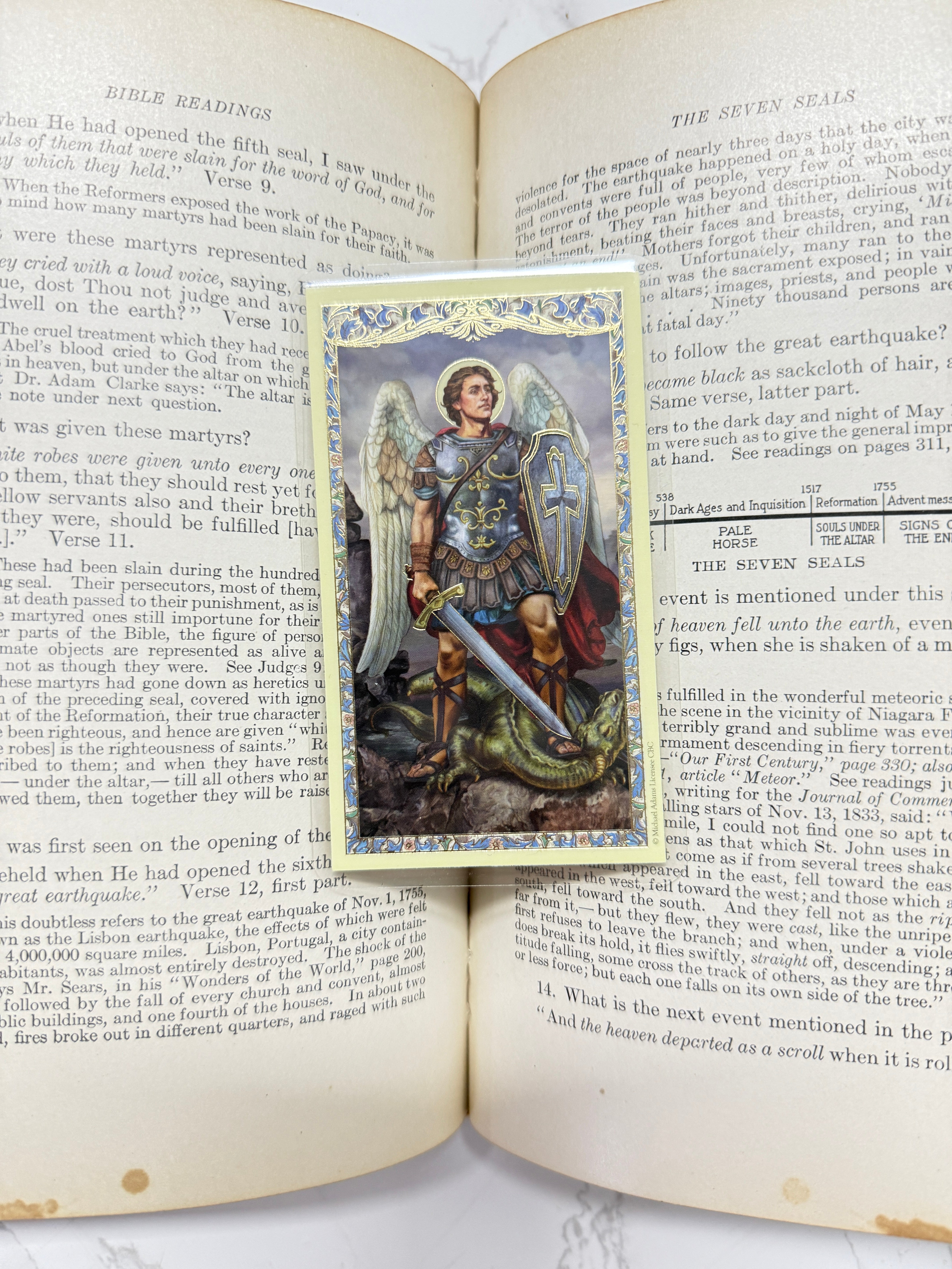 Saint Michael Holy Card