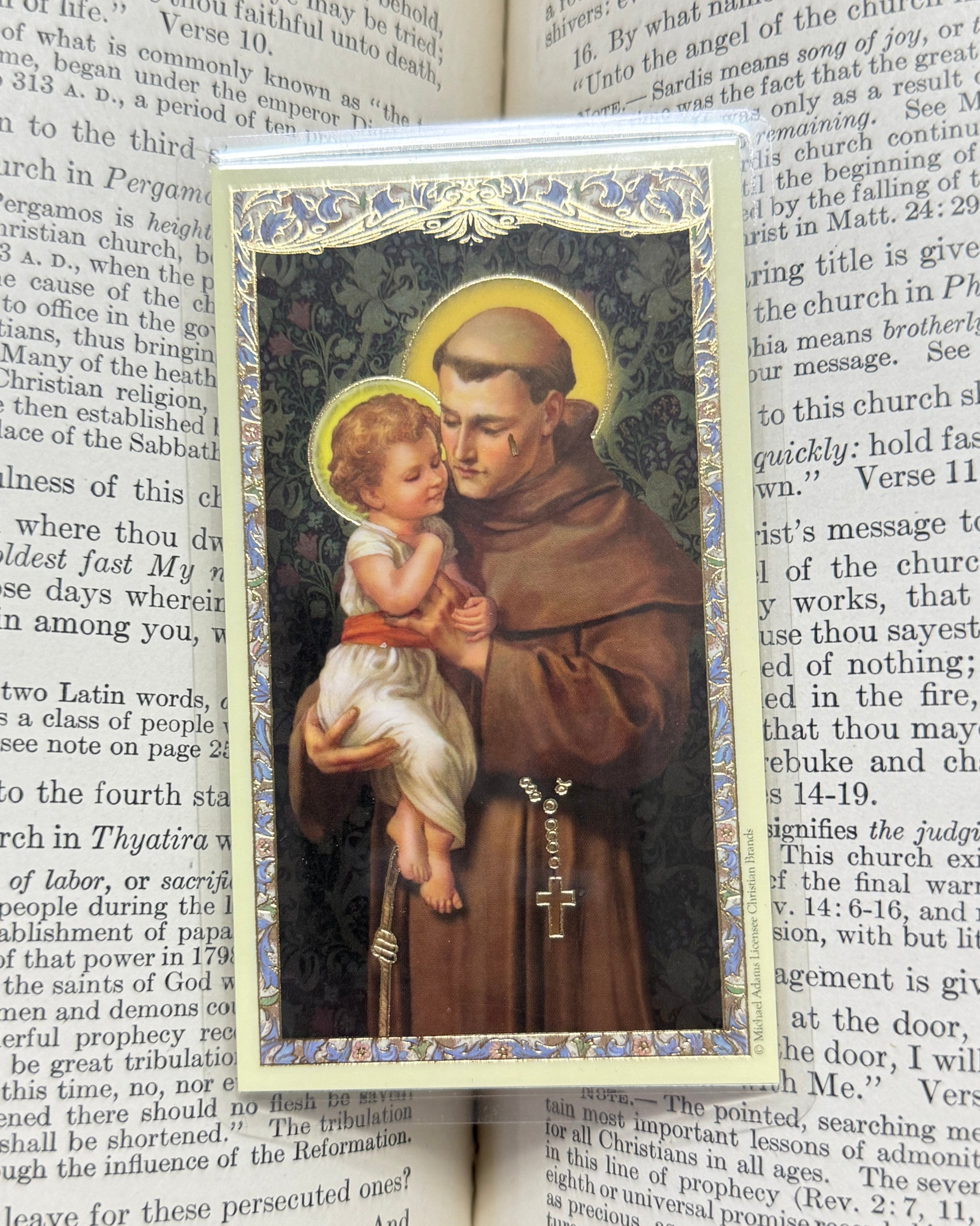 Saint Anthony Holy Card