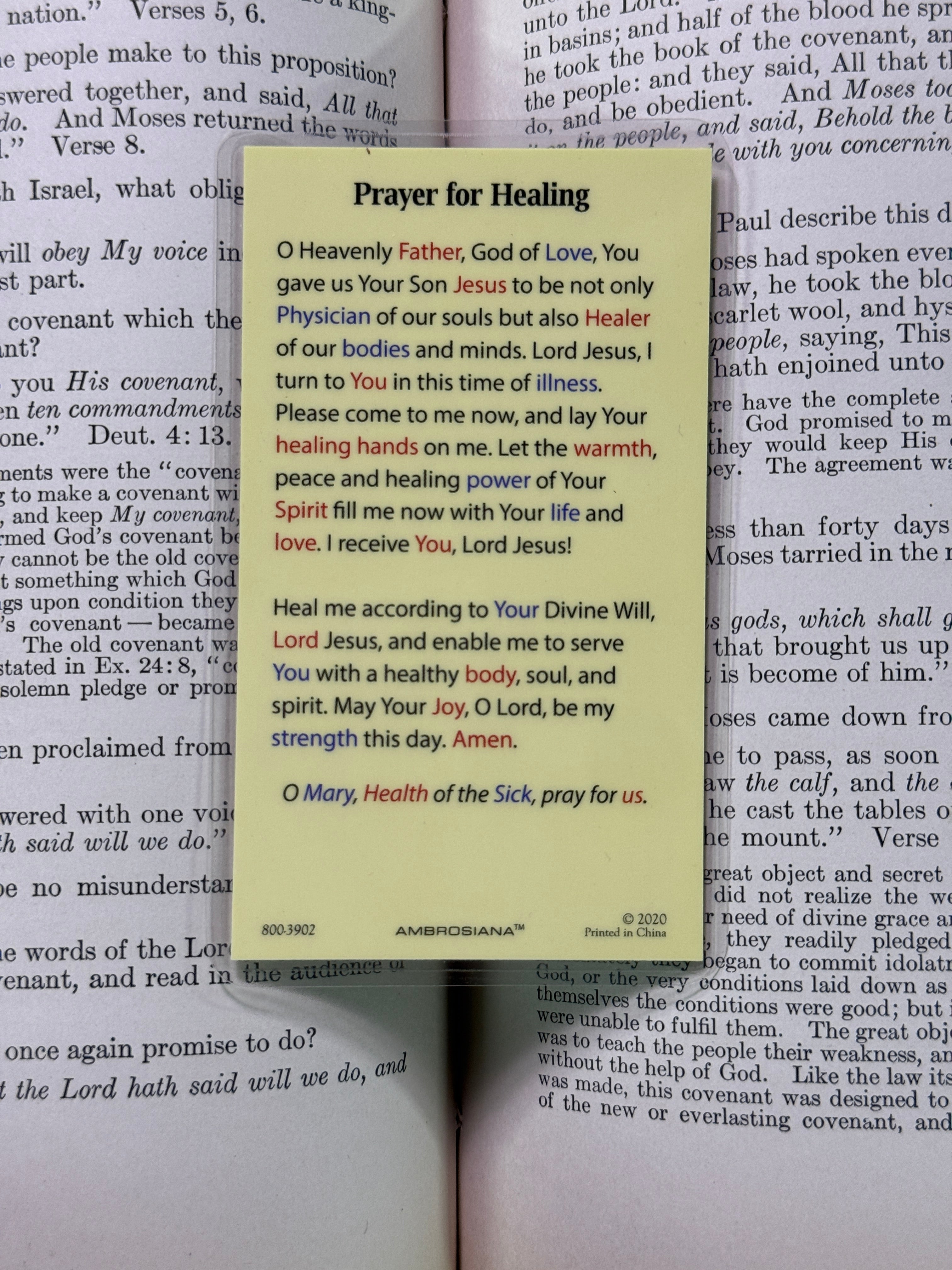 Prayer for Healing Card